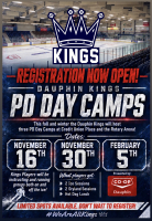 Dauphin Kings PD Day Camp November 16th 2026
